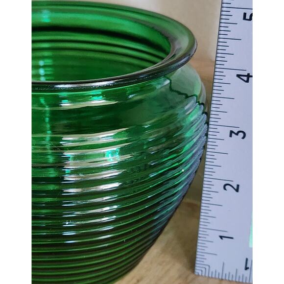 National Potteries Cleveland, Ohio Green Ribbed Glass Division 1162 Mold See Pic - Picture 5 of 10